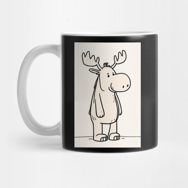 Minimalist Moose by Legendary T-Shirts